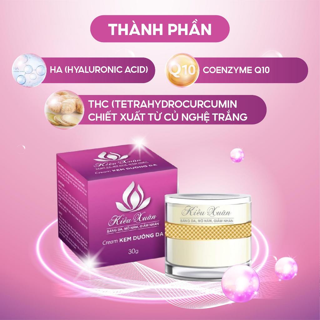 Ảnh Kem Dưỡng Da Kiều Xuân Giúp Mờ Nám, Sáng Da, Mờ Nếp Nhăn Ngừa Lão Hoá Cho Da Tươi Trẻ Hộp 30G 4