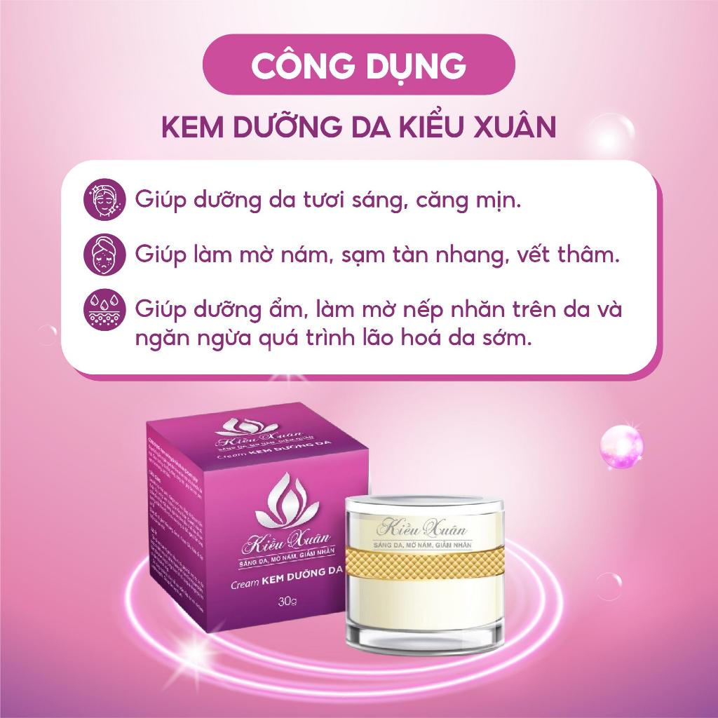 Ảnh Kem Dưỡng Da Kiều Xuân Giúp Mờ Nám, Sáng Da, Mờ Nếp Nhăn Ngừa Lão Hoá Cho Da Tươi Trẻ Hộp 30G 2
