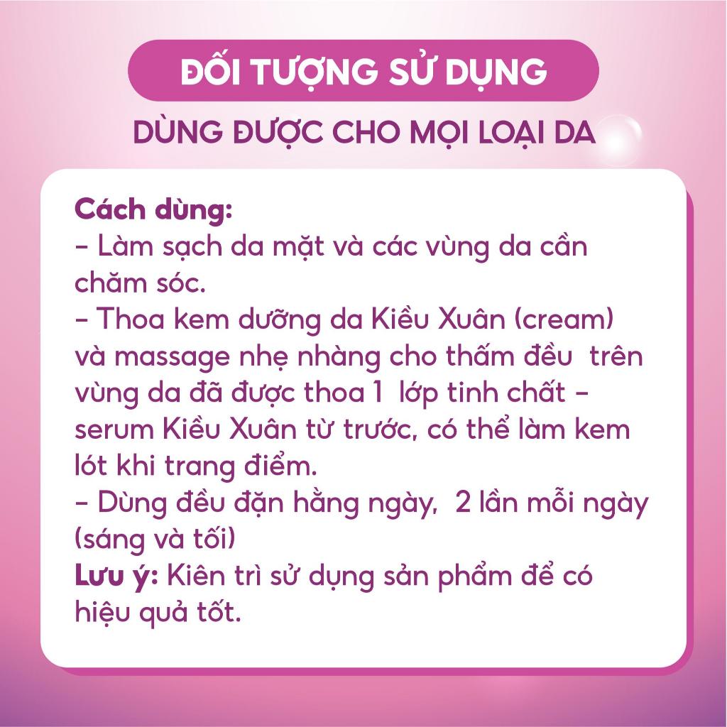 Ảnh Kem Dưỡng Da Kiều Xuân Giúp Mờ Nám, Sáng Da, Mờ Nếp Nhăn Ngừa Lão Hoá Cho Da Tươi Trẻ Hộp 30G 3