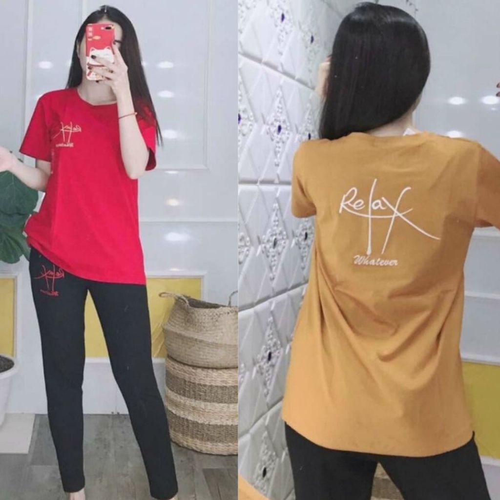 Đồ bộ nữ trung niên ESHOP mặc nhà bigsize quần dài đẹp dễ thương mùa hè đi chơi ngủ thun cotton thể thao DB13