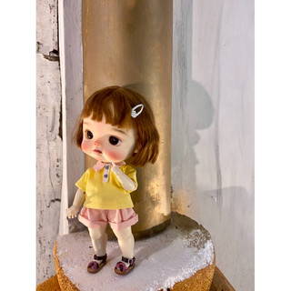 Set áo thun sơmi vàng kèm quần ngắn size dian mập,cừu bé,cá lớn,6 nhỏ(size khác vui lòng ib shop)