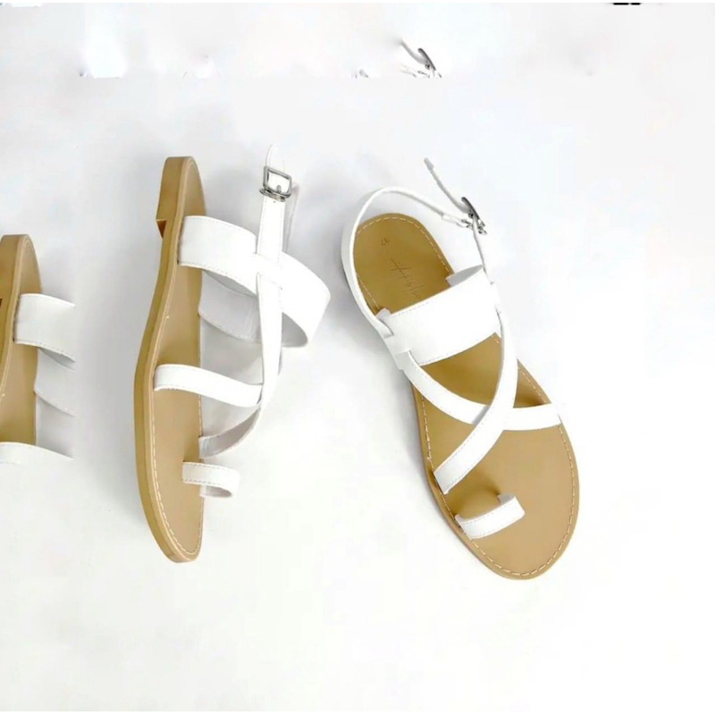 Giày Sandanl Nữ Thời Trang Sandal Nữ Quai Mảnh Da Mềm Giày Chiến Binh Đế Bệt