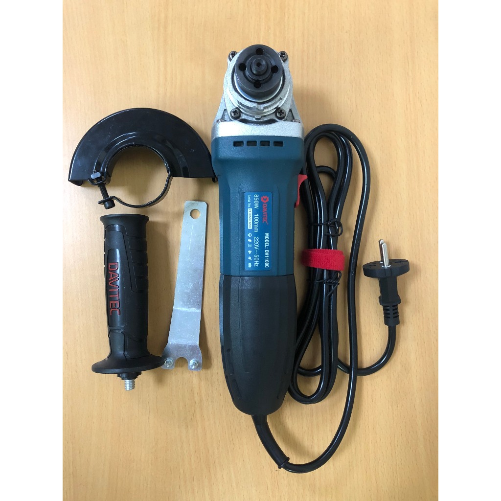 Máy mài góc/ máy cắt cầm tay DV1100C đĩa 100mm công suất 850W motor dây đồng, linh kiện phổ thông - Tặng 5 đá cắt 107