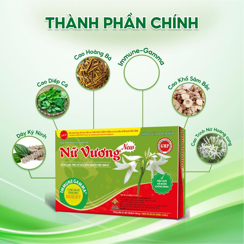 Ảnh Viên Uống Hỗ Trợ Cân Bằng pH Vùng Kín Nữ Vương New, Giảm Khí Hư, Ngứa, Phỏng Viêm Nhiễm Phụ Khoa 2