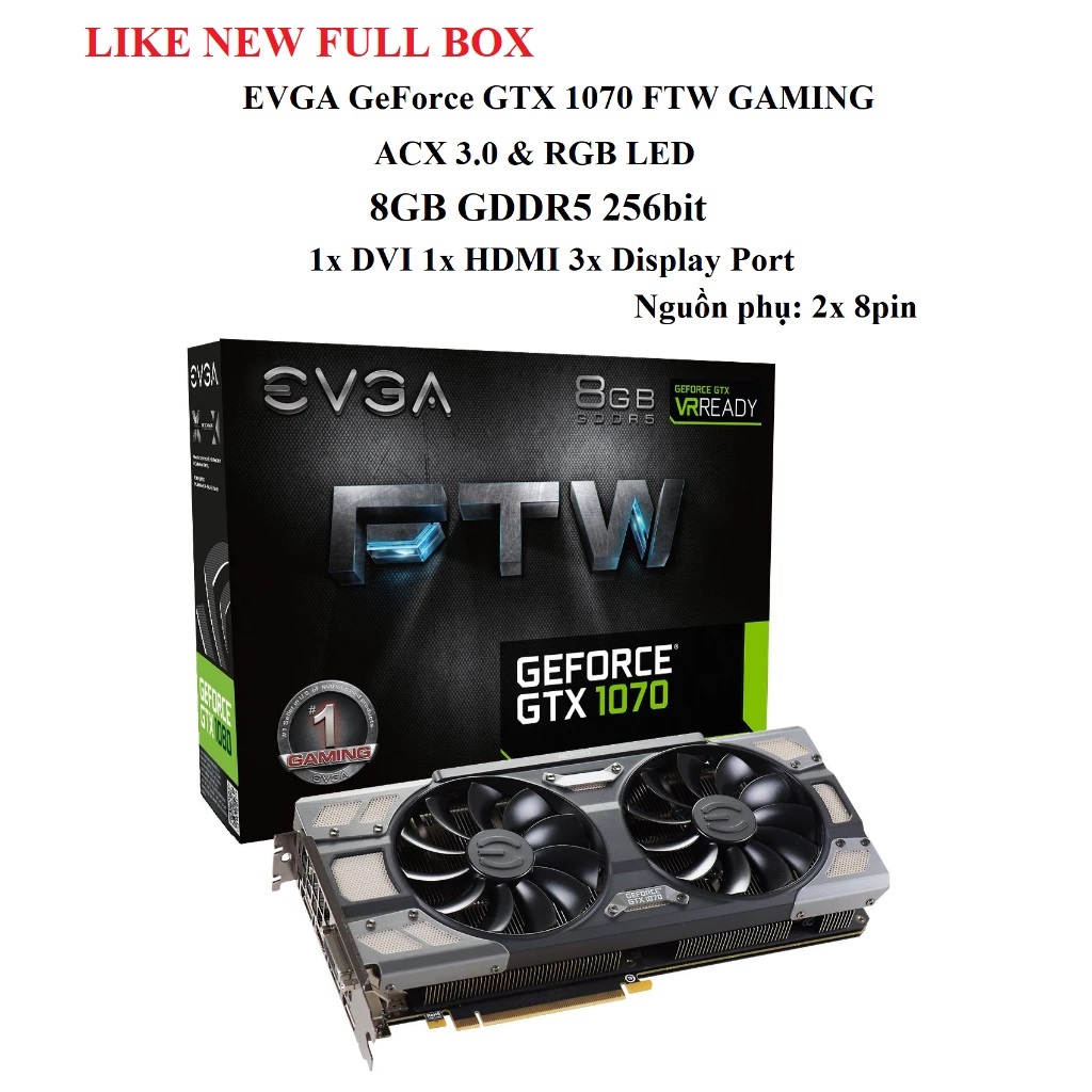 Graphics Card Evga 1070 Ftw 8gb EVGA GeForce GTX 1070 FTW 8GB