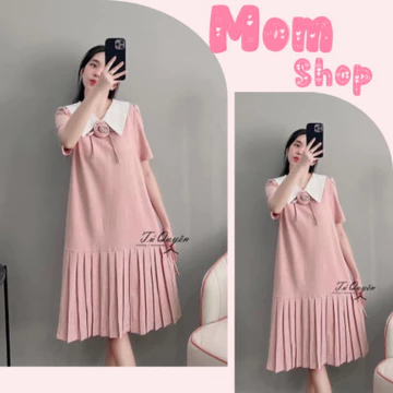 Đầm Bầu Thiết Kế Cho Con Ti Tiện Lợi Cho Mẹ Bầu Sau Sinh Nhiều Màu Gao Gao TK06