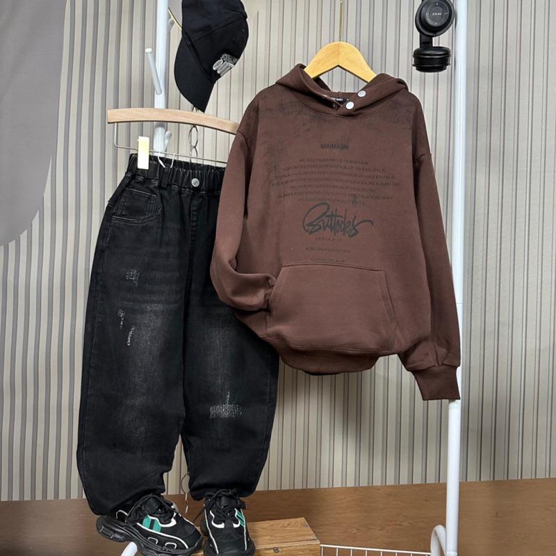 Áo nỉ hoodie cho bé áo nỉ thu đông hàng QCCC size từ 28-54kg