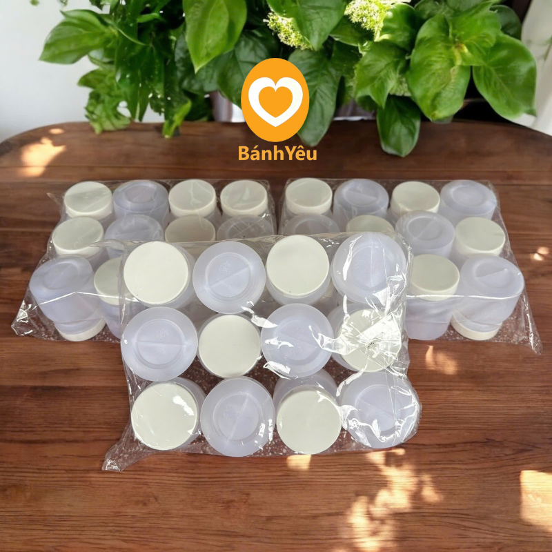 Hũ Sữa Chua Nhựa Nhiều Size 90ml-120ml Tùy Chọn /đựng Panna Cotta và Sữa Chua...