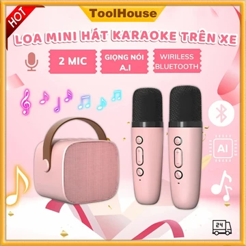 Loa Bluetooth Karaoke 2 Mic k11 Bộ Loa Bluetooth Salon Loa Bluetooth bt Loa Karaoke Di Động Không Dây Mini