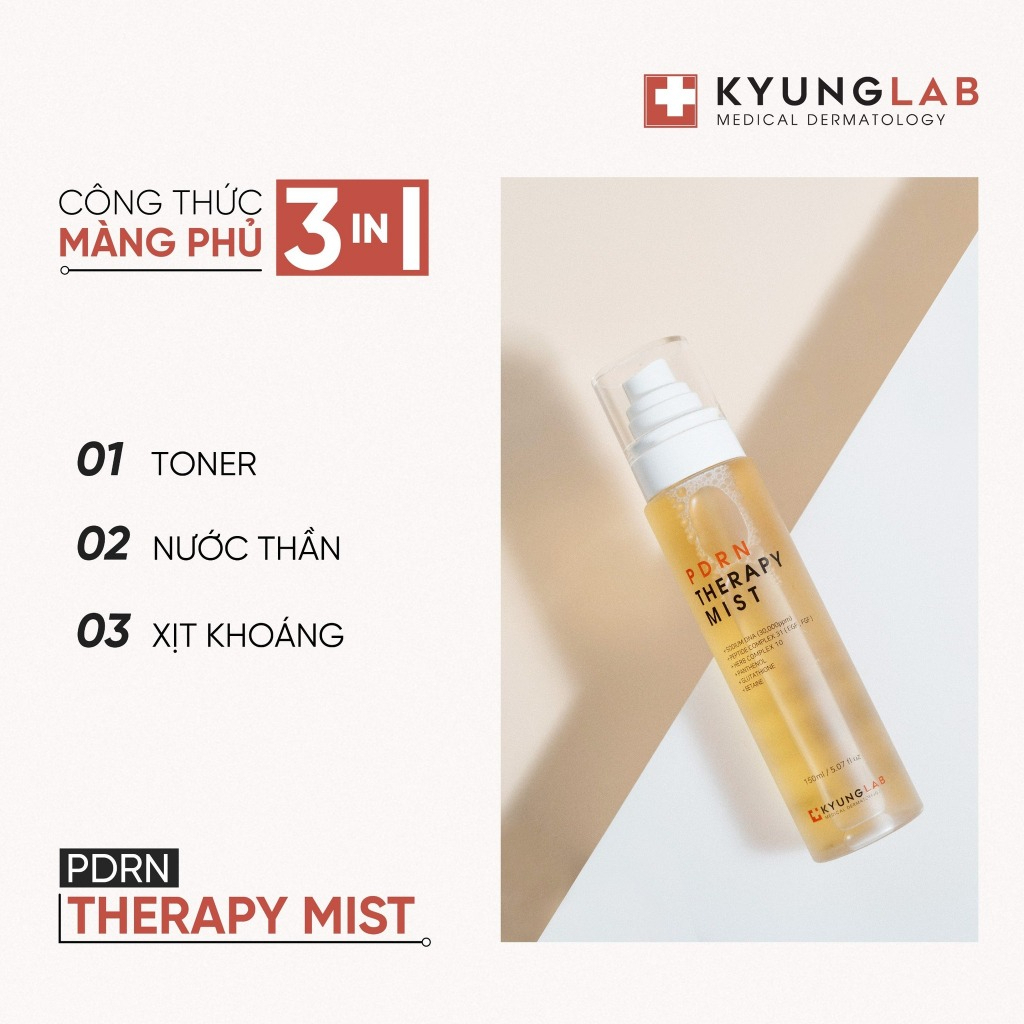 Xịt khoáng kyunglab pdrn therapy mist 150ml dưỡng ẩm phục hồi da ngăn ngừa lão hóa - Soon Beauty