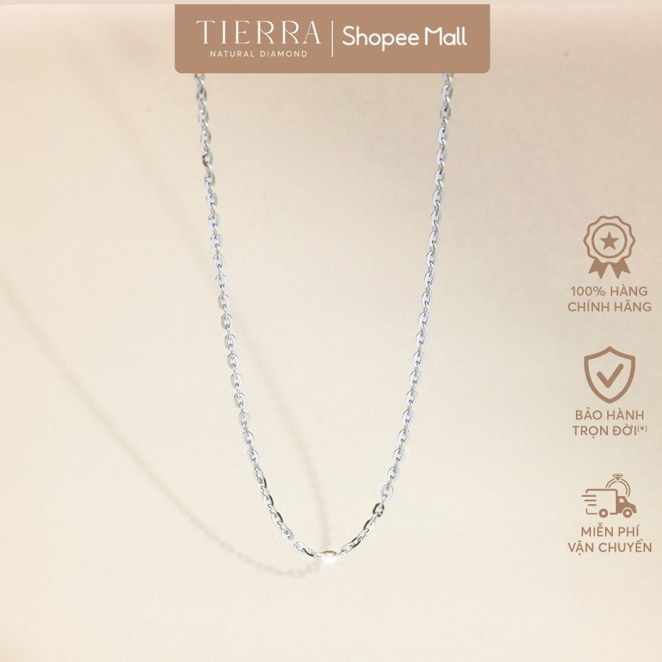 Dây Chuyền Tierra Vàng Trắng 10K DCA1111 Thiết Kế Đơn Giản Hiện Đại Phù Hợp Với Mọi Mặt Dây