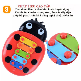 Đồ Chơi Nhạc Cụ Đàn Piano 5 Thanh Quãng Hình Bọ Cánh Cứng Siêu Đáng Yêu Cho Bé 89091