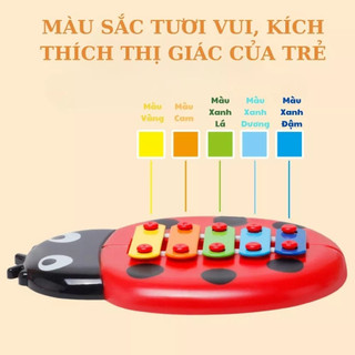 Đồ Chơi Nhạc Cụ Đàn Piano 5 Thanh Quãng Hình Bọ Cánh Cứng Siêu Đáng Yêu Cho Bé 89091