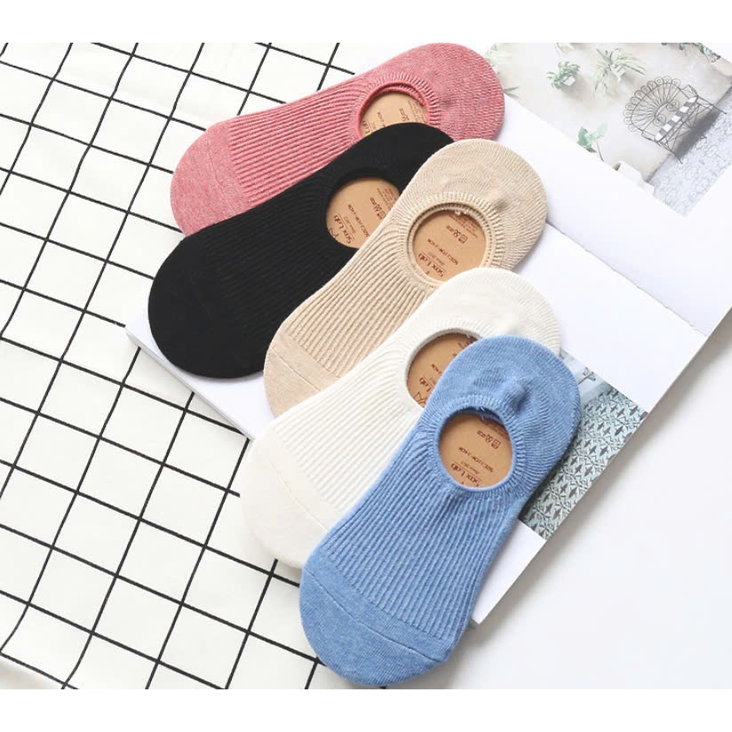 Vớ Tất cotton Nữ cổ thấp 9 màu phong cách trẻ trung và năng động.