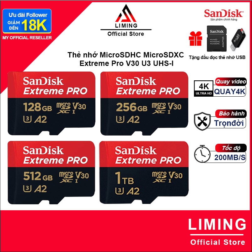 Li Ming Th Nh T C Cao Microsdxc Sandisk Extreme Pro Gb Gb