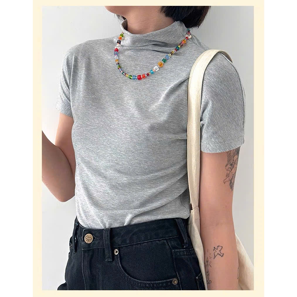 ÁO THUN BABYTEE CỔ LỌ COTTON 4C TRƠN DỄ THƯƠNG THANH LỊCH SIZE<68KG 2025