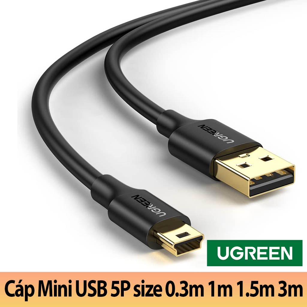 Cáp USB to Mini USB 5Pin cho máy ảnh camera, ổ cứng cắm ngoài, PLC ...