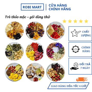 Trà dưỡng nhan - Trà thảo mộc - Trà hoa - Thảo mộc thiên nhiên - Thanh Nhiệt - Giảm Cân - Đẹp Da - An Thần - 5 gói