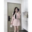 Set bộ đồ dạ tweed dài tay phối lông mix viền đá+chân váy chữ A dáng ngắn Eva_hamichi