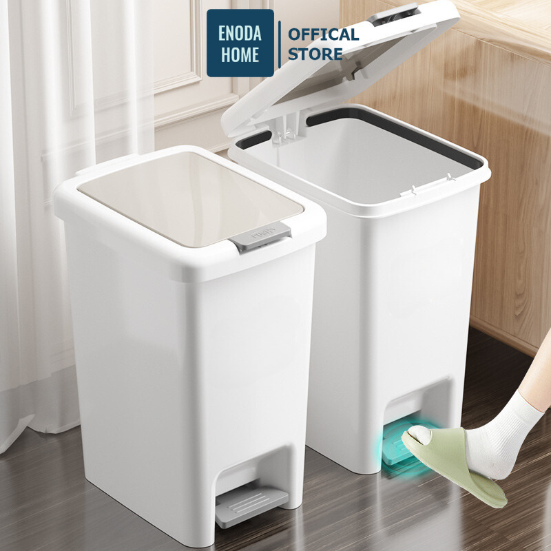 Thùng Rác Đạp Chân ENODA HOME 4 Size, Thùng Đựng Rác Chữ Nhật Có Nắp Cho Gia Đình, Văn Phòng TR020