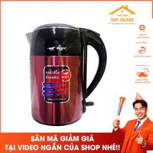 💥Ấm Siêu Tốc - MIUSHITA MS 1928, Ấm Đun Siêu Tốc Chất Thiệu Thép SUS 304 Không Rỉ An Toán Sức Khỏe