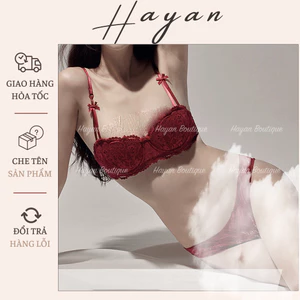 HT0101 Bộ đồ lót sexy cup ngang có GỌNG kèm ĐỆM LÓT 0,5cm ,set nội y ren mềm mại HT0101