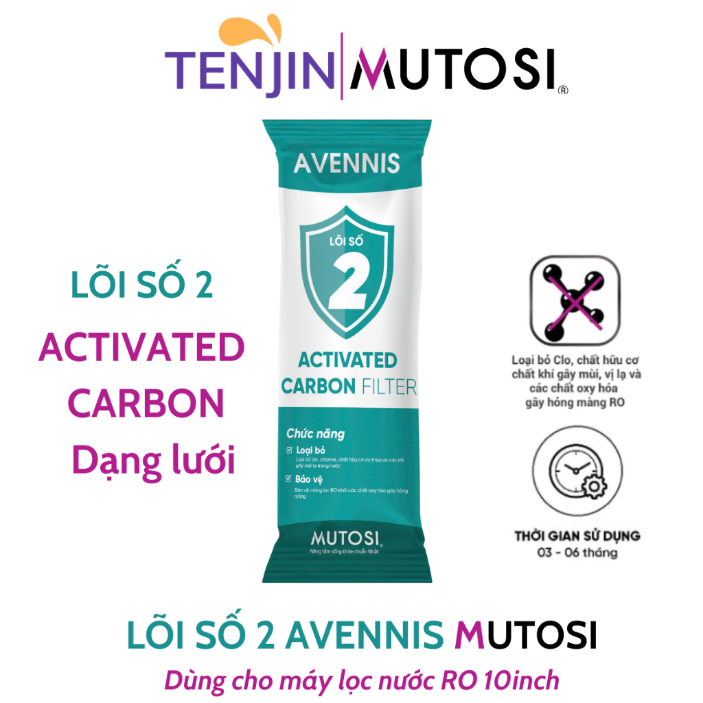Combo Bộ Thô Lọc Nươc Mutosi Avennis Dùng Cho Máy Lọc Nước RO Giúp Loại Bỏ Tạp Chất, Cặn Bẩn Và Chất Gây Mùi