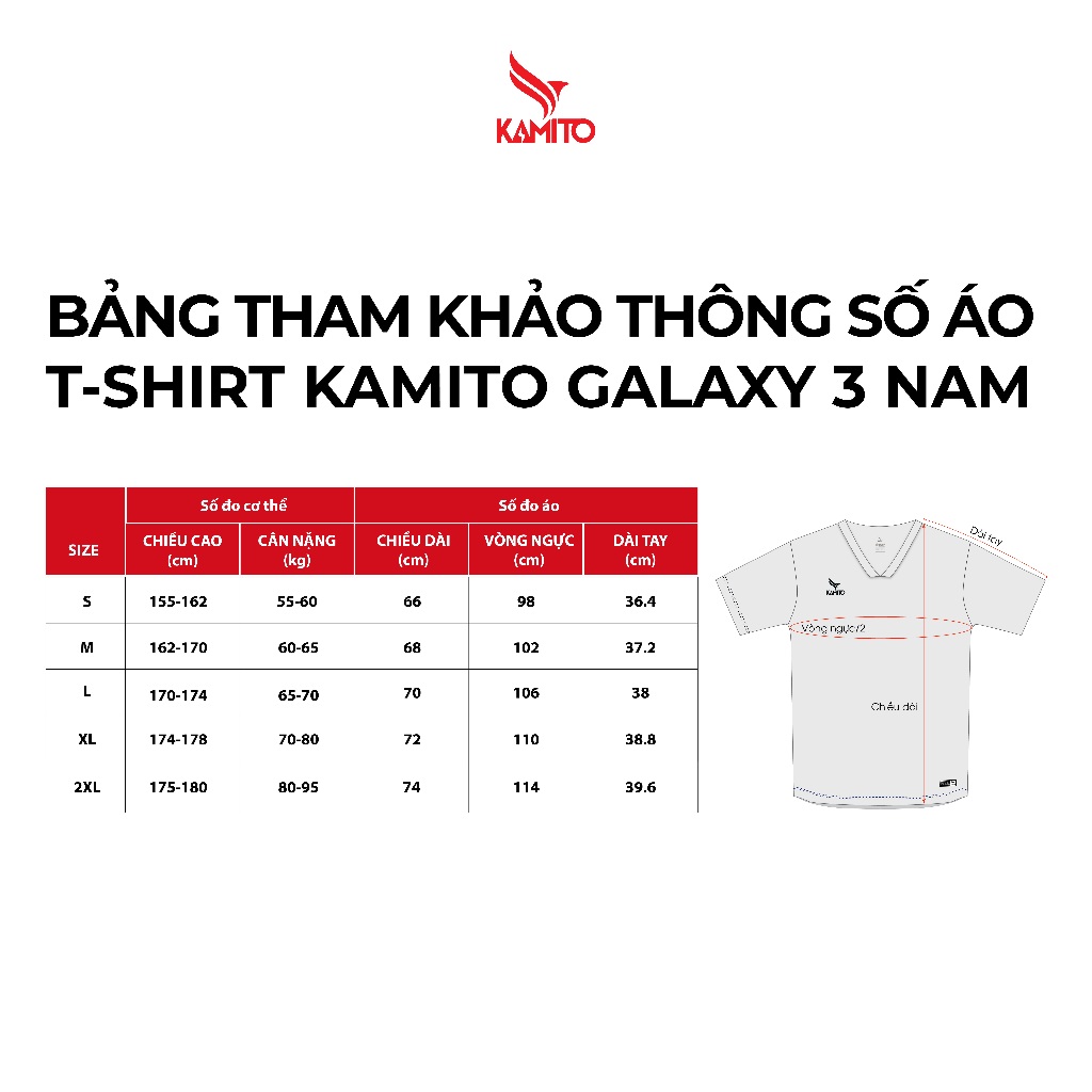 Ảnh Áo T-shirt cầu lông nam Kamito Galaxy 3 1