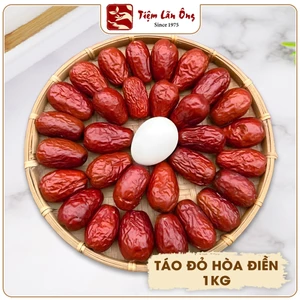 Táo đỏ Hòa Điền Tân Cương 1kg, trà táo đỏ, thịt dày, hạt lép, size đại 60-70 quả/kg, dùng pha trà, ăn vặt