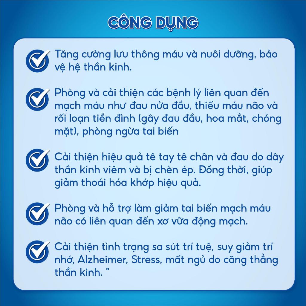 Ảnh Viên Uống Giảm Tê Bì Chân Tay Vindermen Plus Vinh Gia Giúp Tăng Lưu Thông Máu, Đau Vai Gáy(30v/ Hộp) 4