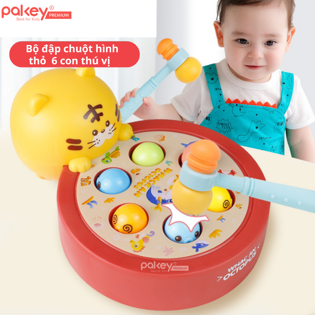 Ảnh Bộ Đồ Chơi Đập Chuột Pakey 6 Hình Thú Ngộ Nghĩnh Kích Thích Quan Sát & Phản Xạ Cho Bé 4