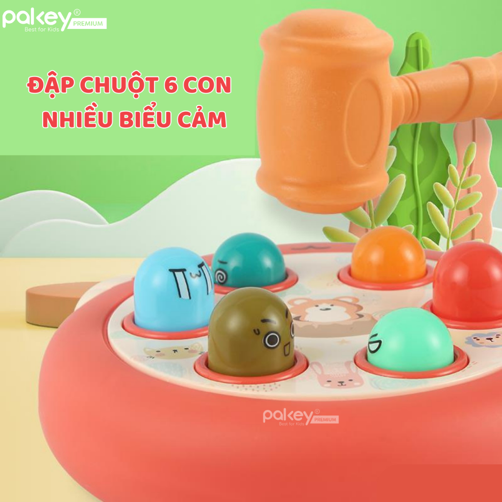 Ảnh Bộ Đồ Chơi Đập Chuột Pakey 6 Hình Thú Ngộ Nghĩnh Kích Thích Quan Sát & Phản Xạ Cho Bé 1