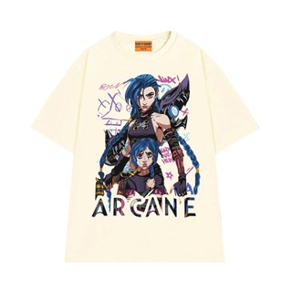Áo Thun NGỐ TEE Liên Minh Huyền Thoại Arcane Jinx Chất Vải Cotton 75 Thoáng Mát Form Rộng