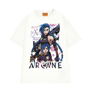 Áo Thun NGỐ TEE Liên Minh Huyền Thoại Arcane Jinx Chất Vải Cotton 75 Thoáng Mát Form Rộng