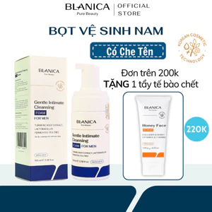 Bọt vệ sinh nam BLANICA Gentle Intimate Cleansing Foam for MEN 100ml chiết suất lá trầu không cân bằng độ pH