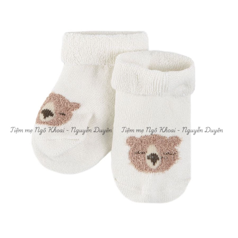 [MD173] COOL CLUB baby Set tất gấu trắng len xù xuất xịn nguyên tag nguyên móc giữ ấm chân cho bé yêu