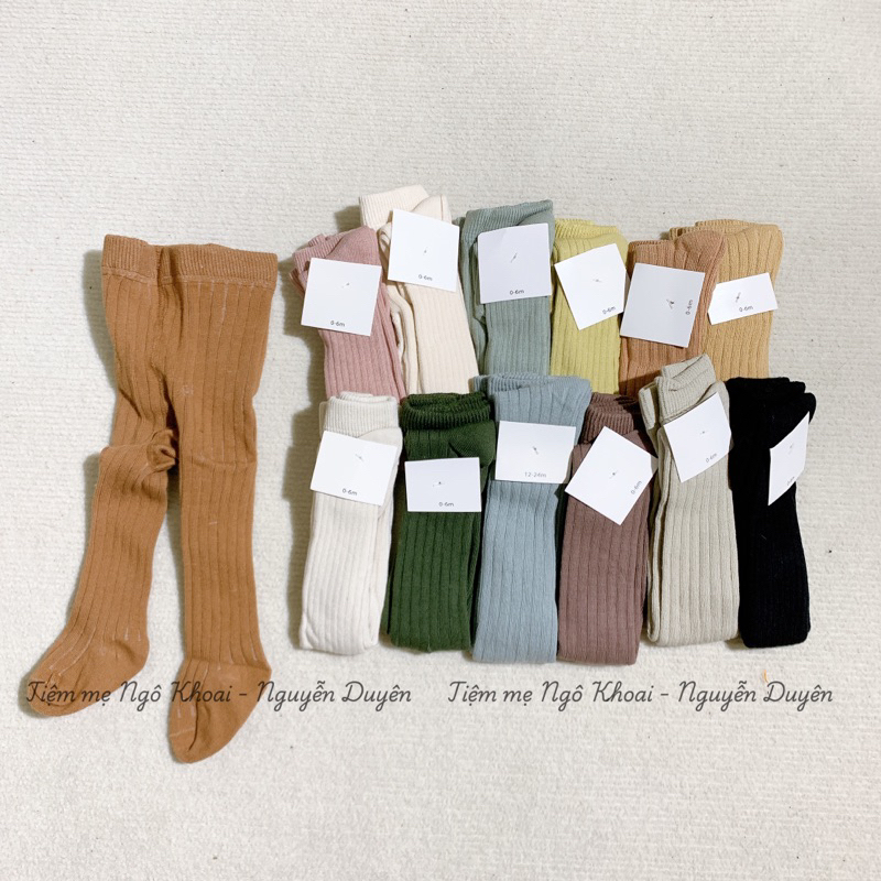 [MD176] Quần tất len thun trơn xuất xịn cho bé chất liệu sợi dệt bông cho bé yêu bảng màu vintage