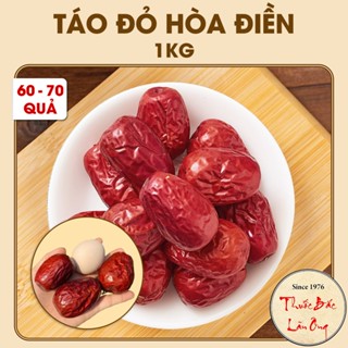 Táo đỏ Tân Cương 1kg, táo đỏ Hòa Điền vip 60-70 quả/kg, thịt chắc, dẻo thơm, pha trà, chưng yến