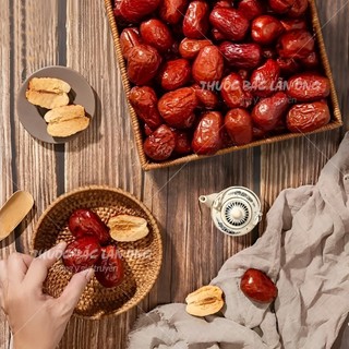Táo đỏ Tân Cương 100g, táo đỏ Hòa Điền vip 60-70 quả/kg, thịt chắc, dẻo thơm, pha trà, chưng yến