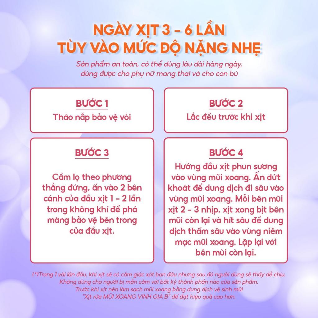 Ảnh Thảo Dược Xịt Mũi Vinh Gia B Giúp Giảm Viêm Mũi, Viêm Xoang, Sổ Mũi (Dành Cho Trẻ Em & Người Lớn) 4