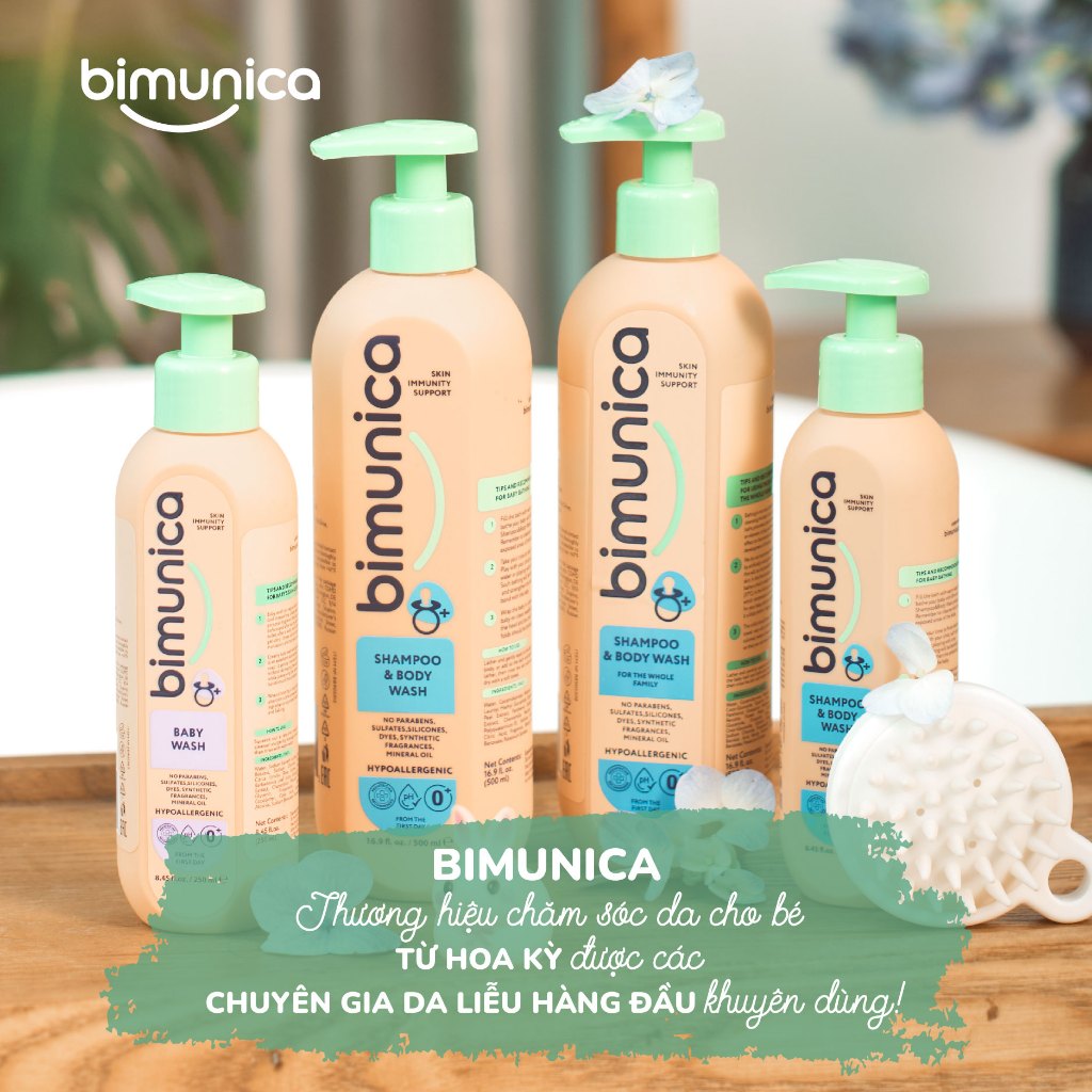 Sữa Dưỡng Da Toàn Thân Bimunica Baby Lotion Cho Bé Và Mẹ - Dưỡng Ẩm, Mềm Mịn, Không Paraben