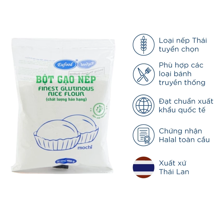 Bột gạo nếp Thái Eufood (400g)