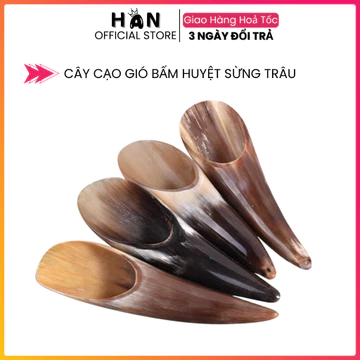 Cây Cạo Gió Sừng Trâu | Dụng Cụ Cạo Gió Kiêm Bấm Huyệt