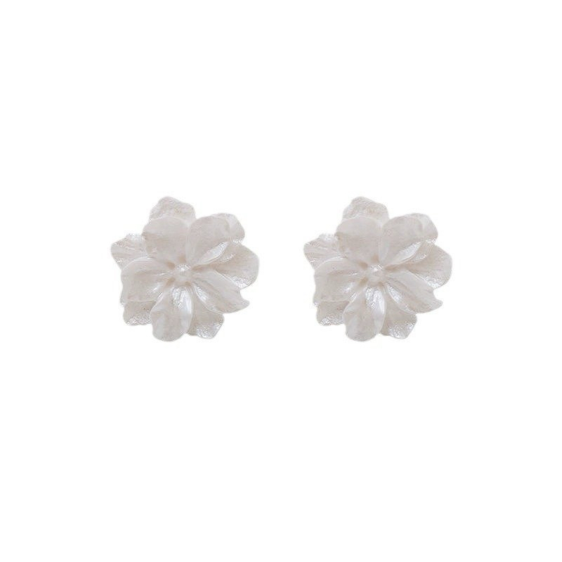 Khuyên tai nữ DE MERCI ACCESSORIES hình Hoa phủ bóng phụ kiện trang sức nữ cá tính BT024