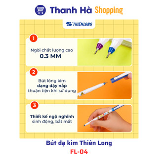 Bút dạ kim Thiên Long Bebe FL-04 màu tím