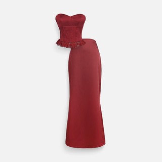 [Deal Độc Quyền] Set Nữ Tube Top With Long Thin Skirt, Chất Vải Thun Silk Thoải Mái, WSB144 SOME HOW STORE
