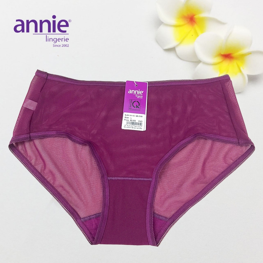 Combo 5 quần lót nữ lưới cao cấp annie QE 2181-1124 co giãn 4 chiều, mặc thoải mái, thoáng mát cả ngày