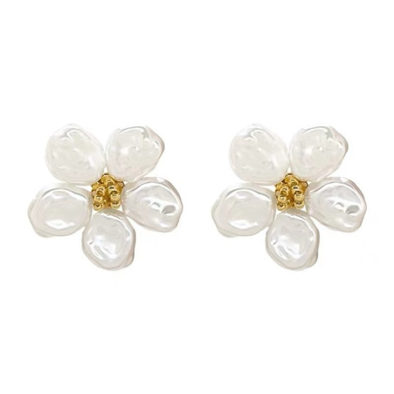 Khuyên tai nữ DE MERCI ACCESSORIES hình Hoa phủ bóng phụ kiện trang sức nữ cá tính BT06