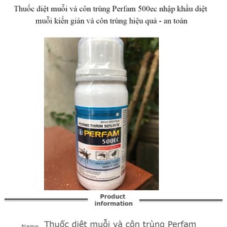 Thuốc diệt muỗi phun xịt và tẩm màn Perfam nhập khẩu Ấn Độ – hiệu quả, an toàn, được bộ y tế cấp phép