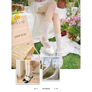 Tất ren mỏng co giãn phong cách lolita Nhật Bản cho nữ